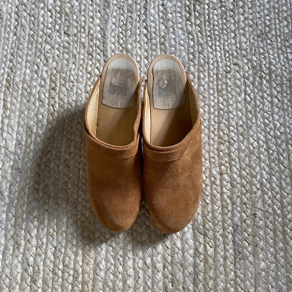 maguba suede clogs, size 39